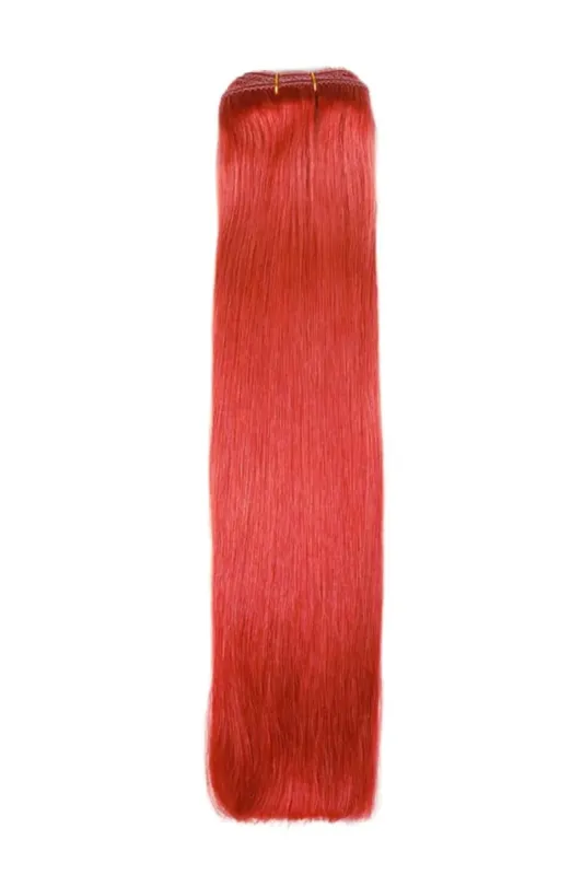 Bright Red Remy Royale Double Drawn Weave Extensions sold by Cliphair