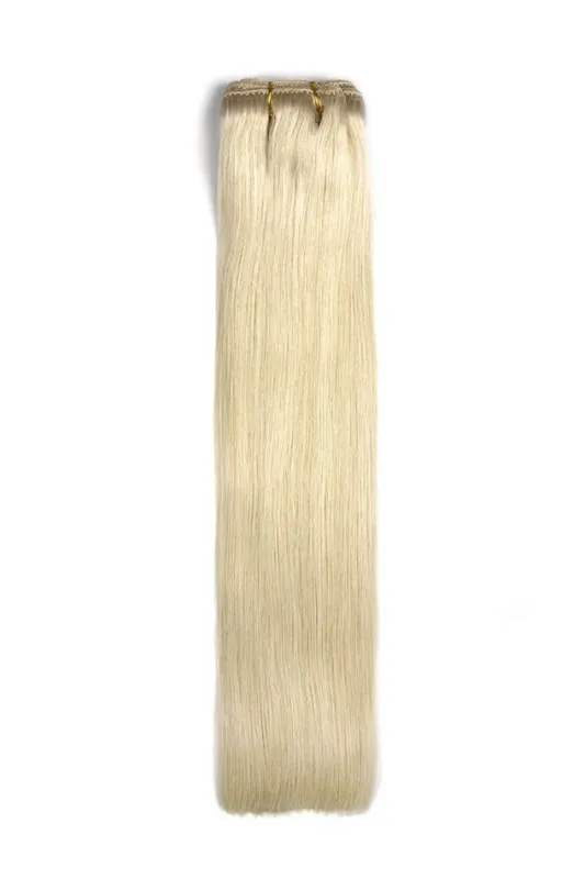 Remy Royale Double Drawn  Human Hair Weft Weave  Extensions - Ice Blonde sold by Cliphair