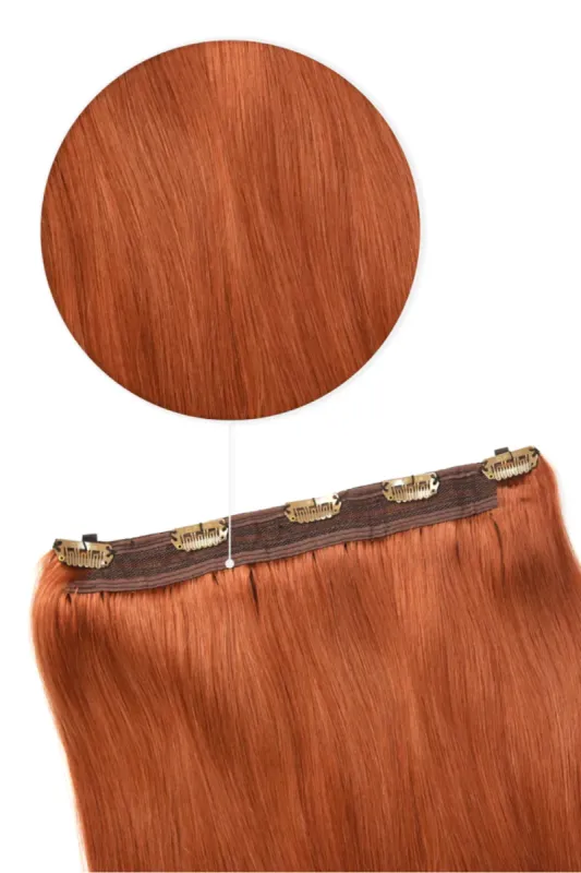 Cowgirl Copper (#350/33) Quad Weft Clip In One Piece Hair Extensions sold by Cliphair
