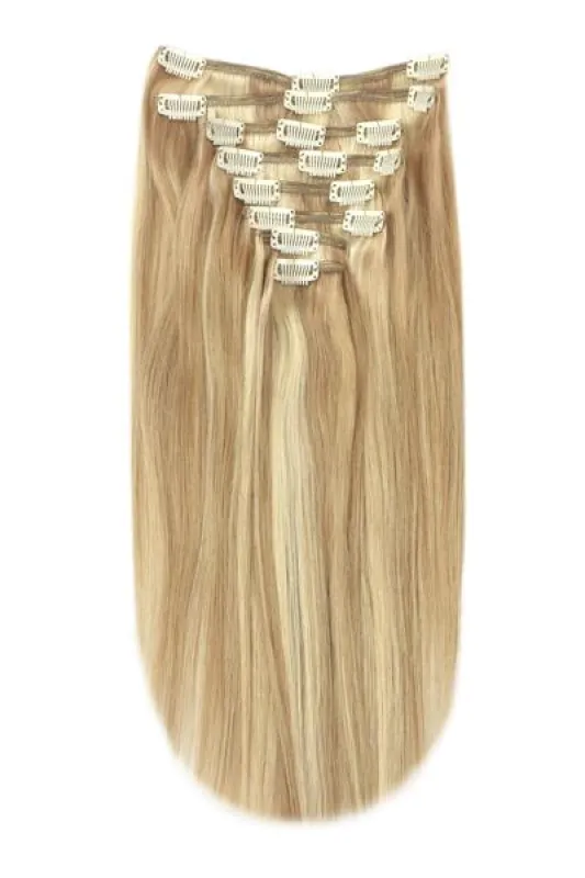 Full Head Remy Clip in Human Hair Extensions - Iced Cappuccino (#14/22) sold by Cliphair