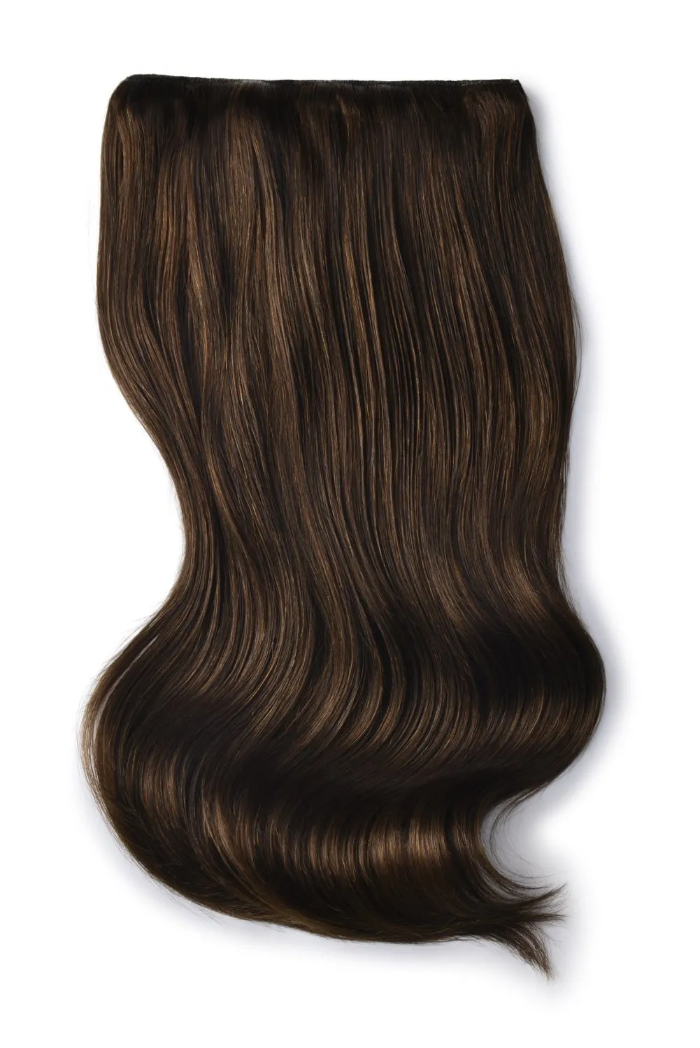 Medium Brown (#4) Double Wefted Full Head Clip In Hair Extensions sold by Cliphair