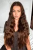 Medium Brown (#4) Double Wefted Full Head Clip In Hair Extensions sold by Cliphair