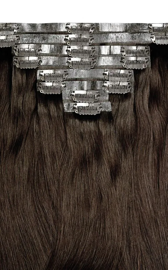 Dark Brown (#3) Double Drawn Seamless Clip In Hair Extensions sold by Cliphair product image thumbnail 3