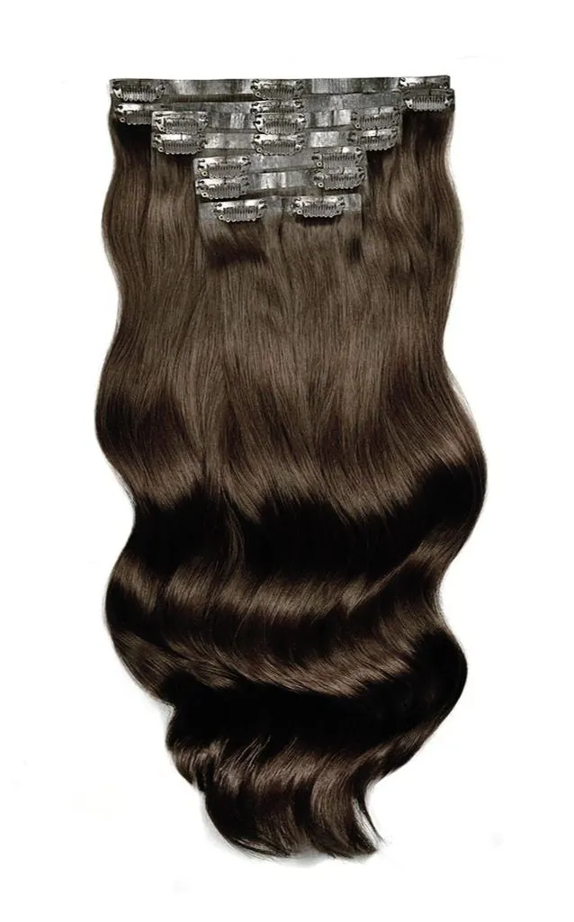 Dark Brown (#3) Double Drawn Seamless Clip In Hair Extensions sold by Cliphair product image thumbnail 2