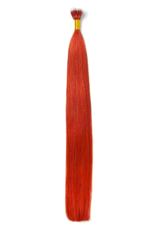 Bright Red Nano Ring Hair Extensions sold by Cliphair