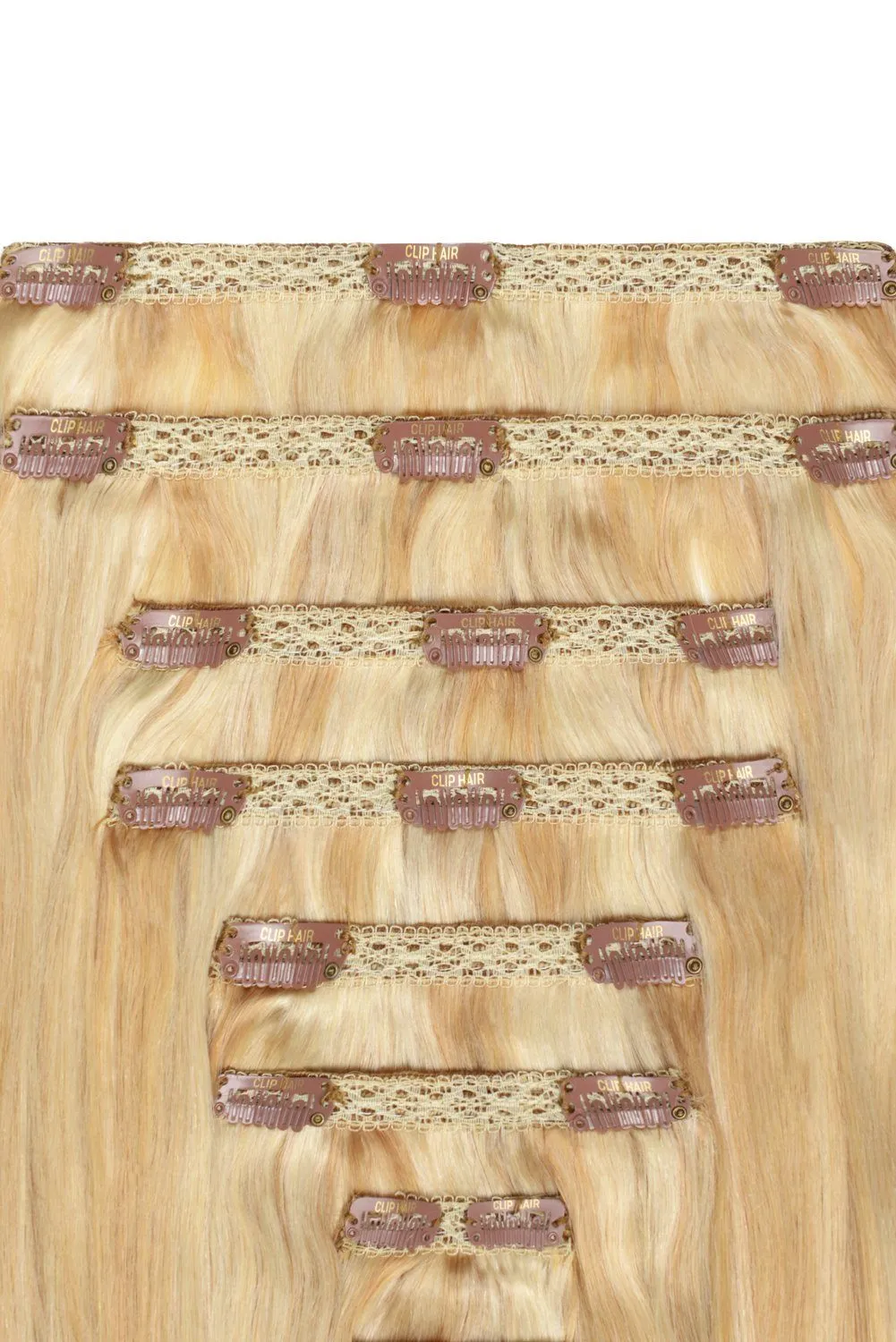 Double Wefted Full Head Remy Clip in Human Hair Extensions - Goldilocks (#16/613) sold by Cliphair product image thumbnail 2