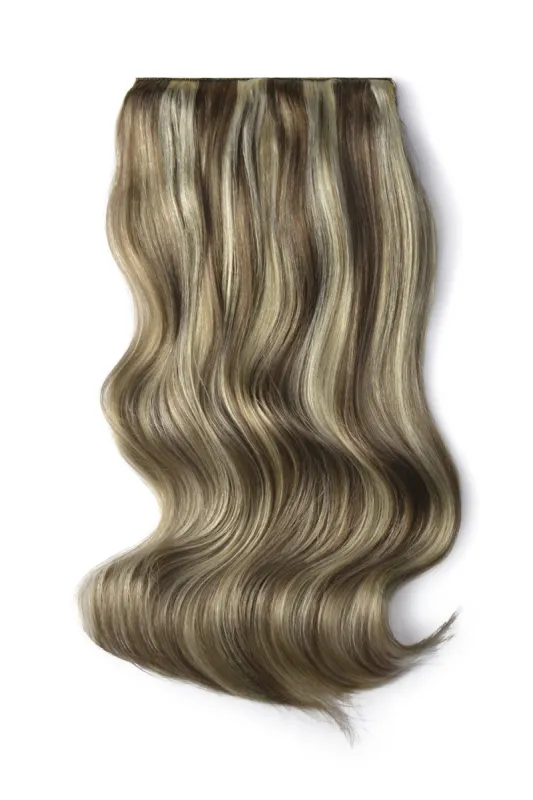 Double Wefted Full Head Remy Clip in Human Hair Extensions - Dirty Blonde (#9/613) sold by Cliphair