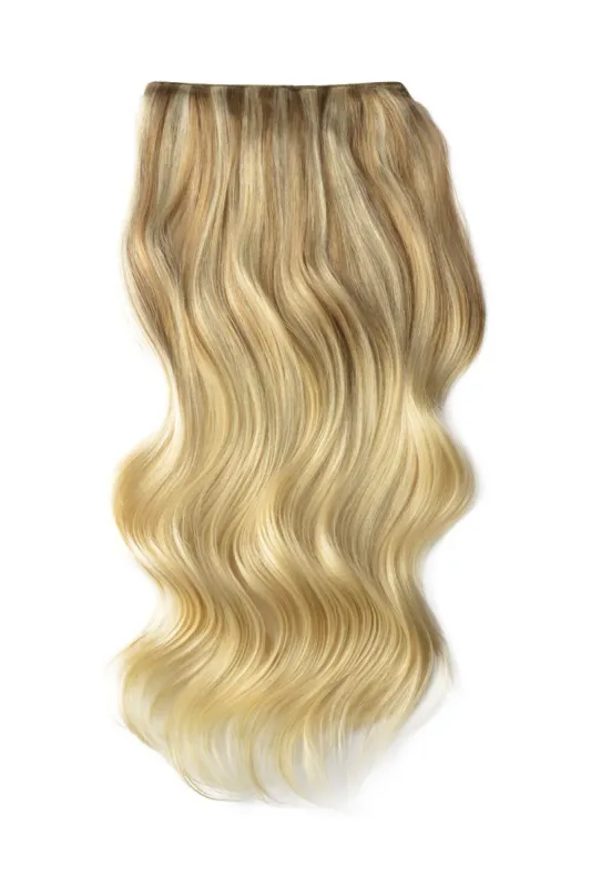 Double Wefted Full Head Remy Clip in Ombre Human Hair Extensions - (#TP18/613) sold by Cliphair