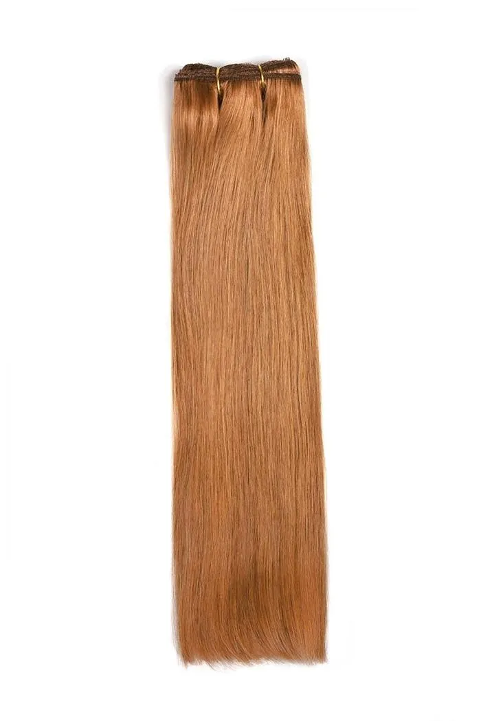 Remy Royale Double Drawn Human Hair Weft Weave Extensions - Autumn Spice (#30B) sold by Cliphair