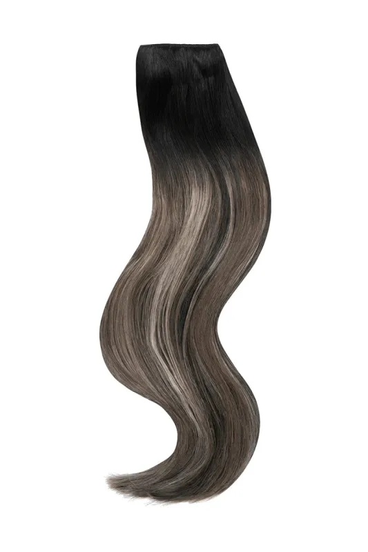 Silver Shadow Balayage Quad Weft Clip In One Piece Hair Extensions sold by Cliphair
