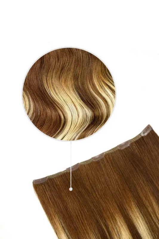 Chestnut Bronde Balayage One Piece Clip In Hair Extensions (Top-Up) made by Cliphair