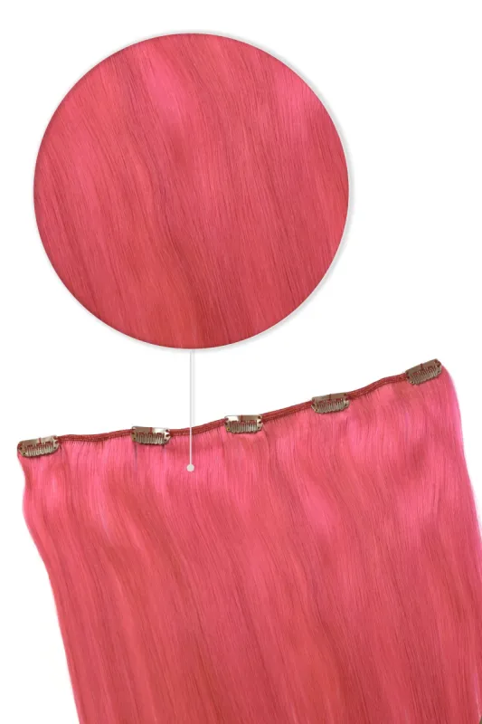Pink One Piece Clip In Hair Extensions (Top-Up) sold by Cliphair