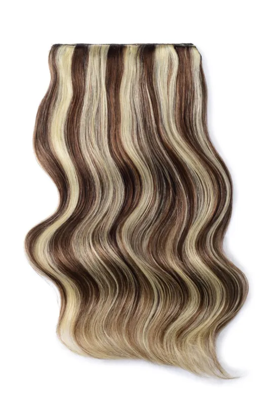 Cookies & Cream (#4/613) Double Wefted Full Head Clip In Hair Extensions sold by Cliphair
