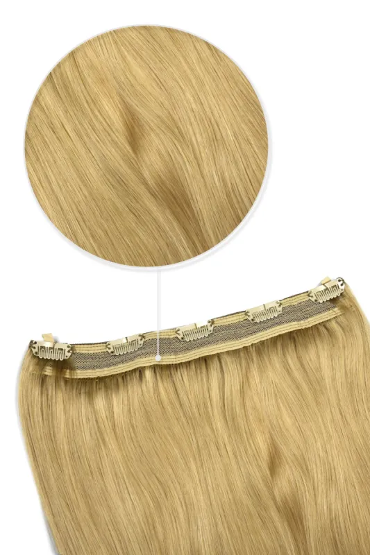 Light Golden Blonde (#16) Quad Weft Clip In One Piece Hair Extensions sold by Cliphair