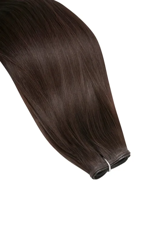 Dark Brown (#3) Remy Royale Flat Weft Hair Extensions sold by Cliphair