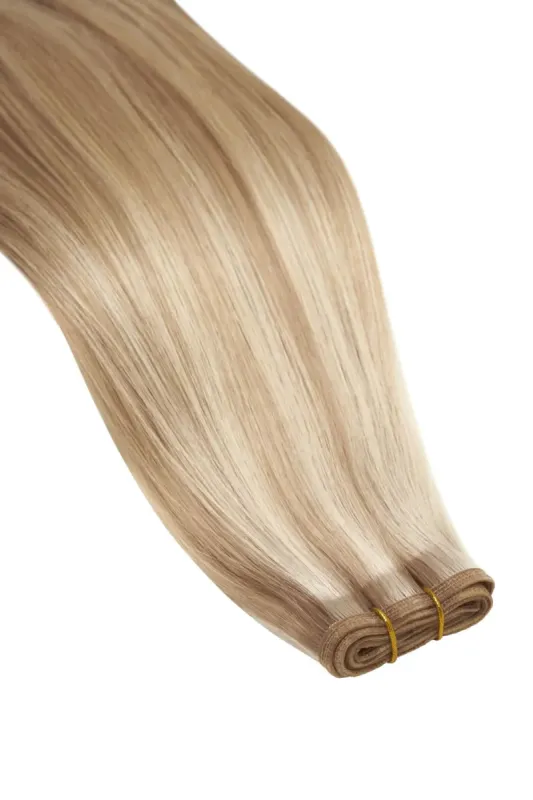 Biscuit Blondey (#18/613) Remy Royale Flat Weft Hair Extensions sold by Cliphair