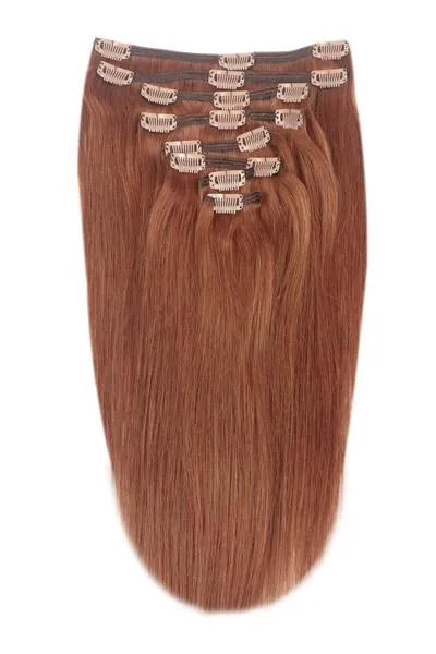 Dark Auburn/Copper Red (#33) Full Head Clip In Hair Extensions sold by Cliphair