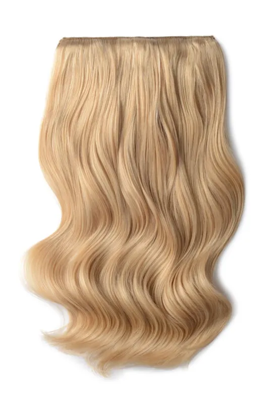 Double Wefted Full Head Remy Clip in Human Hair Extensions - Light Golden Blonde (#16) sold by Cliphair