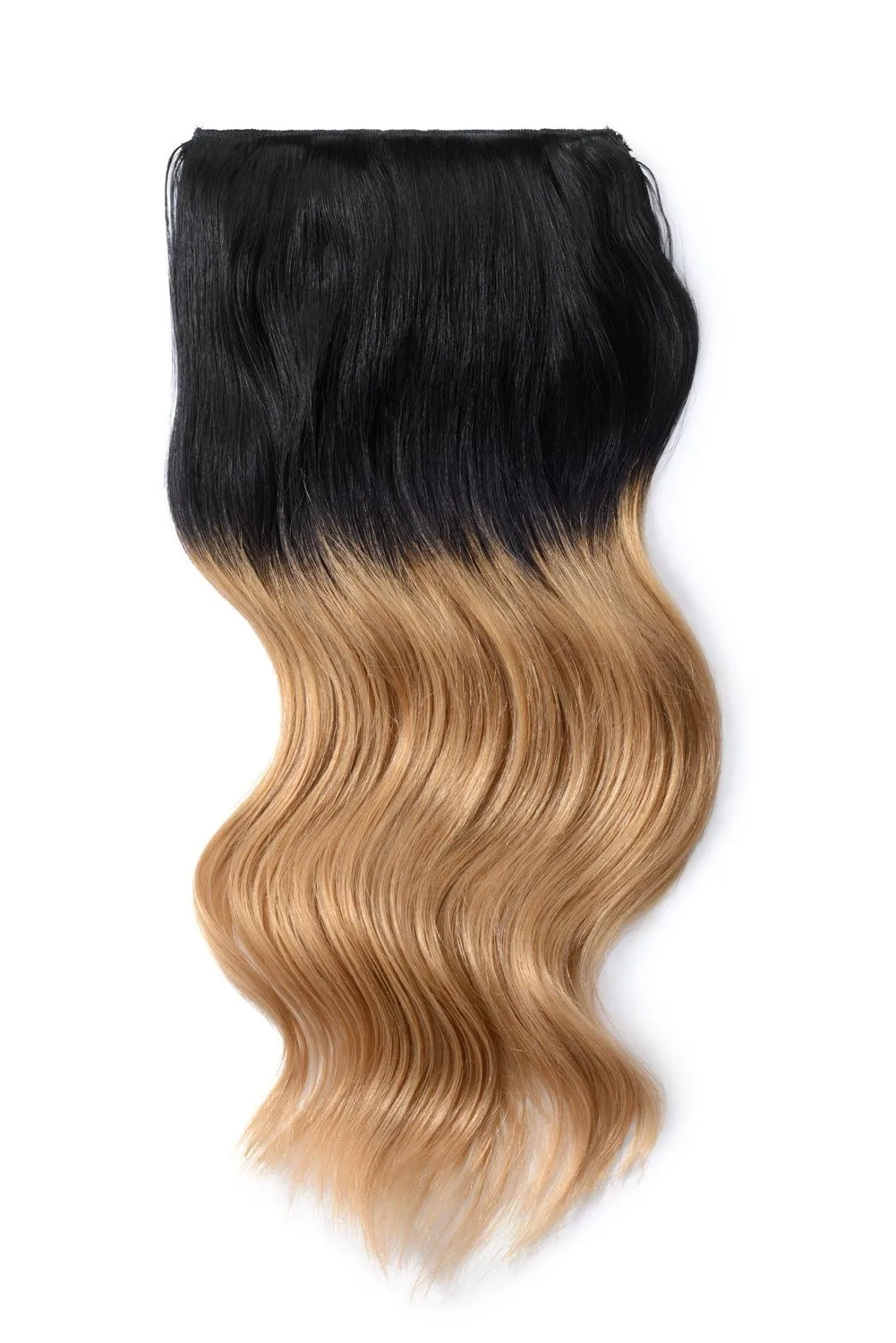 Double Wefted Full Head Remy Clip in Ombre Human Hair Extensions - (#T1/27) sold by Cliphair
