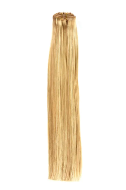 Natural Sandy Blonde (#12/16/613) Remy Royale Double Drawn Weave Extensions sold by Cliphair