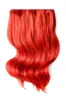 Bright Red Double Wefted Full Head Clip In Hair Extensions sold by Cliphair