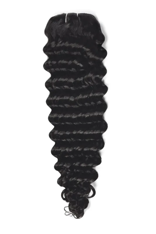 Natural/Off Black (#1B) Curly Clip In Hair Extensions made by Cliphair