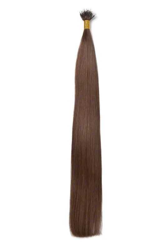 Light/Chestnut Brown (#6) Nano Ring Hair Extensions sold by Cliphair