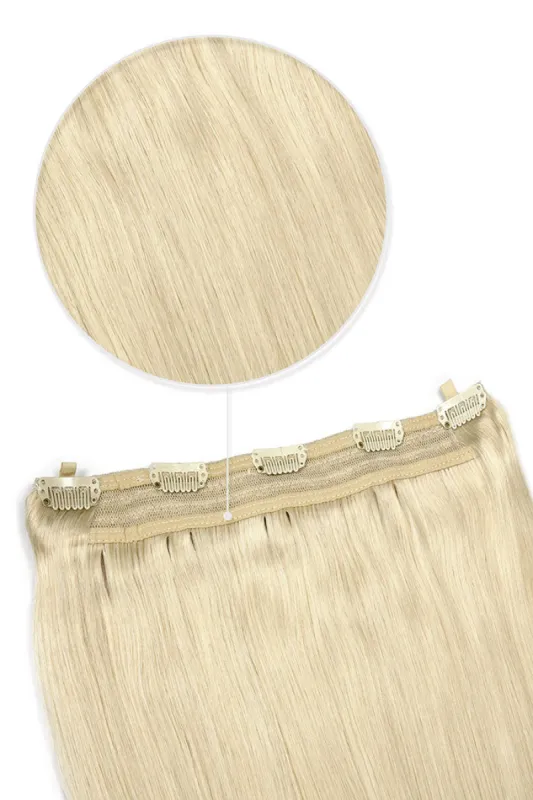 Lightest Blonde (#60) Quad Weft Clip In One Piece Hair Extensions sold by Cliphair