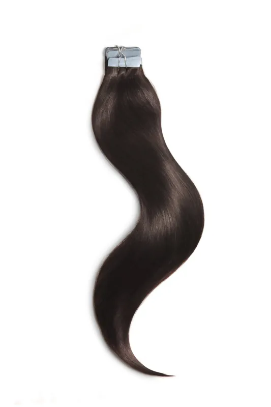 Darkest Brown (#2) Tape In Hair Extensions sold by Cliphair