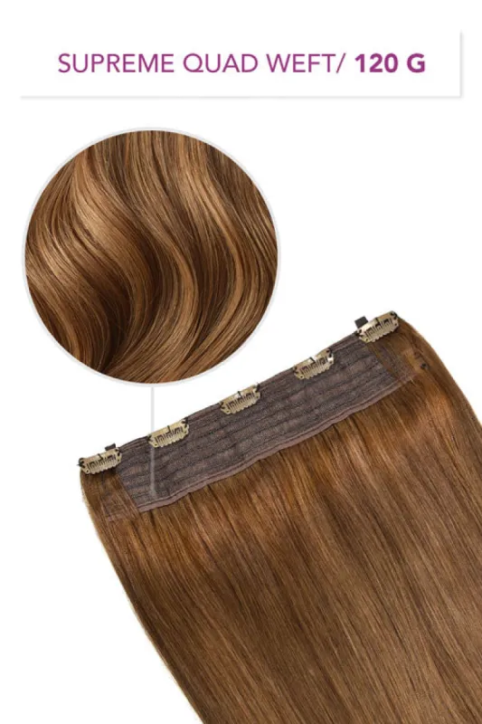 Light Auburn (#30) Supreme Quad Weft One Piece Clip In Hair Extensions sold by Cliphair