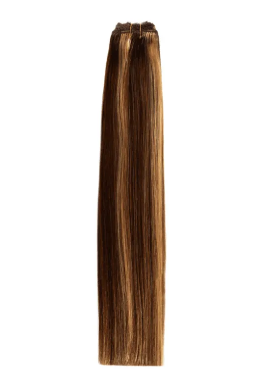 Chocolate Honey (#4/27) Remy Royale Double Drawn Weave Extensions sold by Cliphair