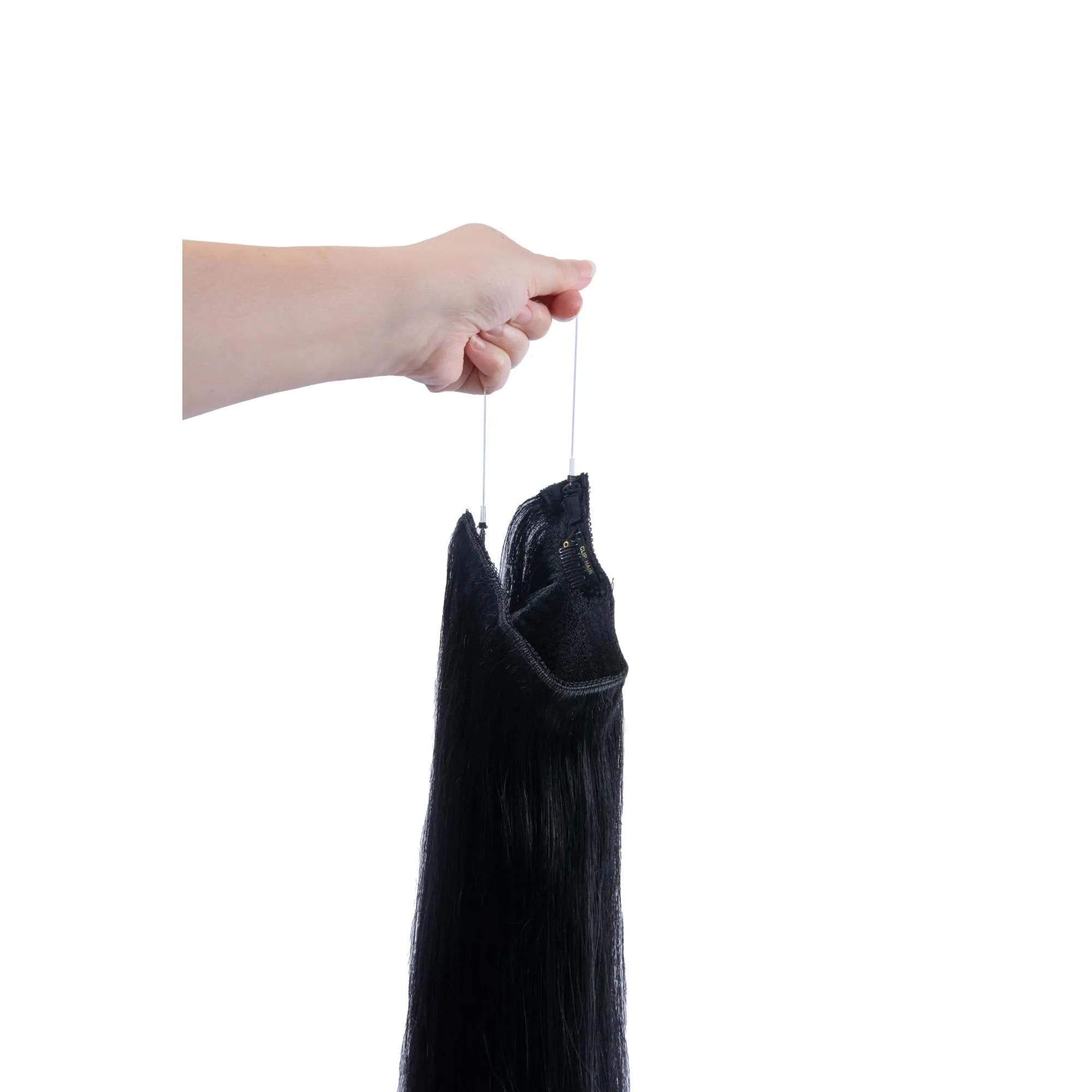 Jet Black (#1) Halo Hair Extensions sold by Cliphair