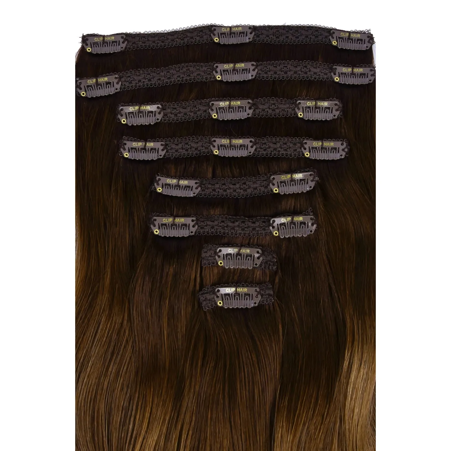 Toasted Chestnut Melt Double Wefted Full Head Clip In Hair Extensions sold by Cliphair product image thumbnail 2