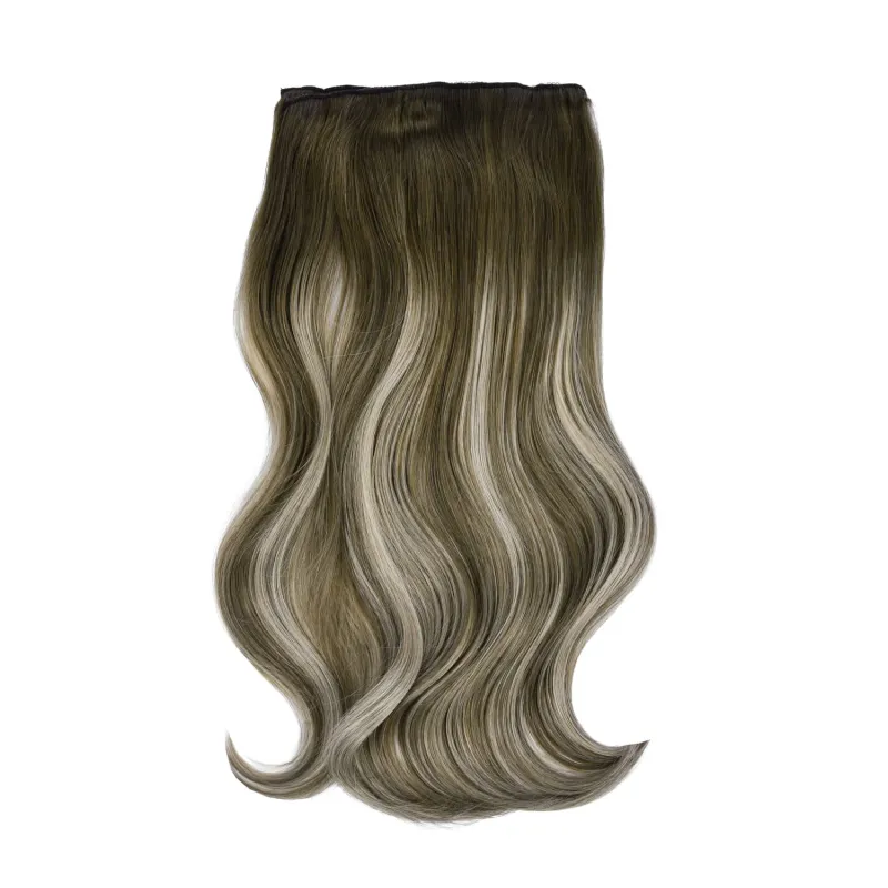 Ash Bronde Balayage Double Wefted Full Head Clip In Hair Extensions made by Cliphair