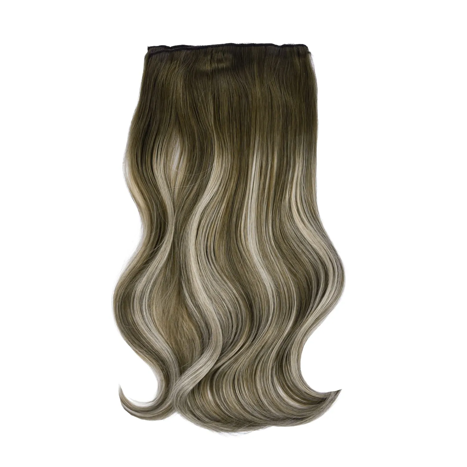 Ash Bronde Balayage Double Wefted Full Head Clip In Hair Extensions sold by Cliphair