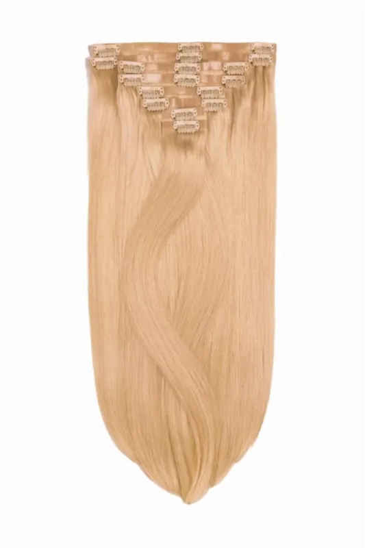 Light Golden Blonde (#16) Double Drawn Seamless Clip In Hair Extensions sold by Cliphair