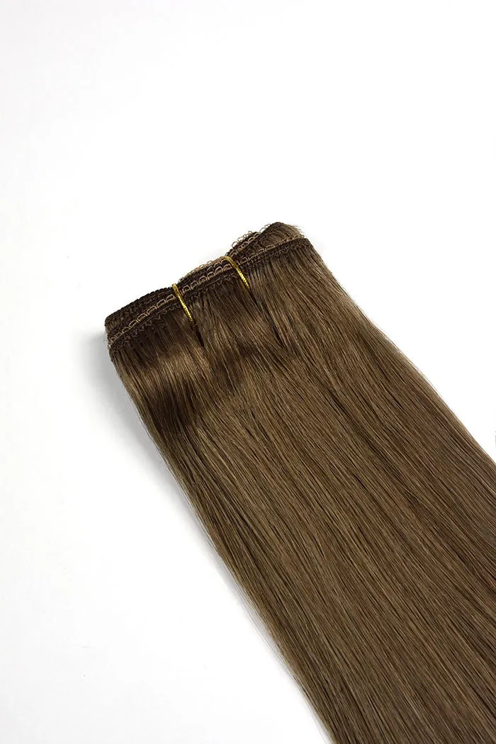 Medium Ash Brown (#8) Remy Royale Double Drawn Weave Extensions sold by Cliphair product image thumbnail 2
