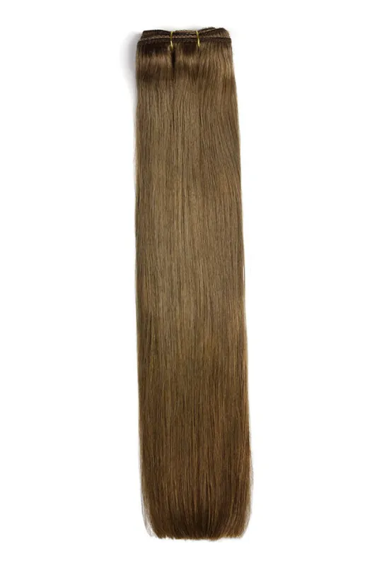 Medium Ash Brown (#8) Remy Royale Double Drawn Weave Extensions sold by Cliphair
