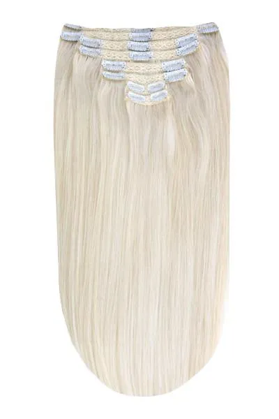 Full Head Remy Clip in Human Hair Extensions - Ice Blonde sold by Cliphair