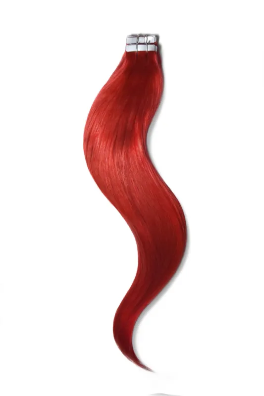 Bright Red Tape In Hair Extensions sold by Cliphair