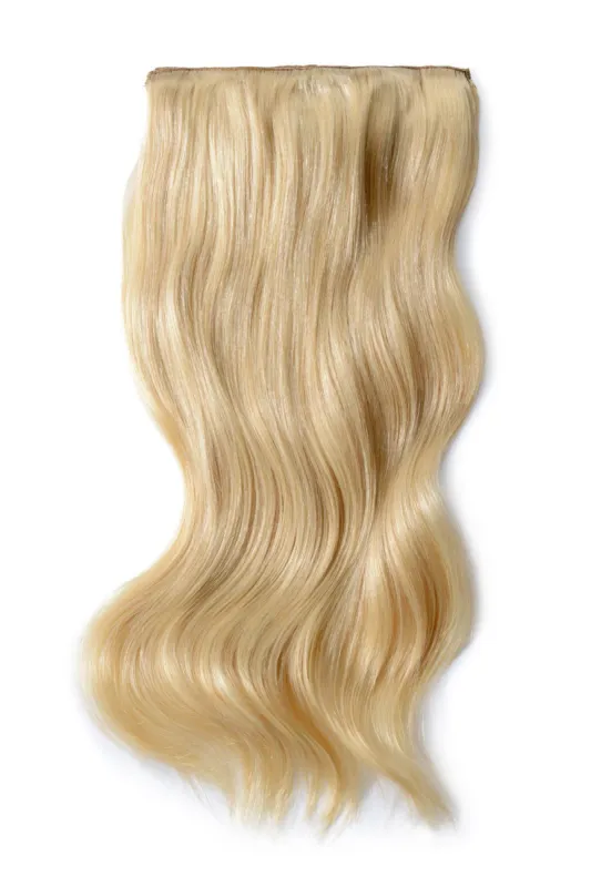 Double Wefted Full Head Remy Clip in Human Hair Extensions - Light Ash Blonde (#22) sold by Cliphair
