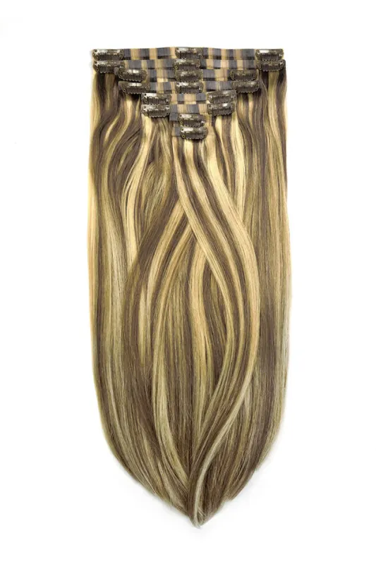 Hazelnut Brondie (#6/27) Double Drawn Seamless Clip In Hair Extensions sold by Cliphair