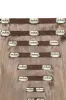 Double Wefted Full Head Remy Clip in Human Hair Extensions - Silver Sand (#SS) sold by Cliphair