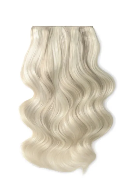 Double Wefted Full Head Remy Clip in Human Hair Extensions - Platinum BlondeMe sold by Cliphair