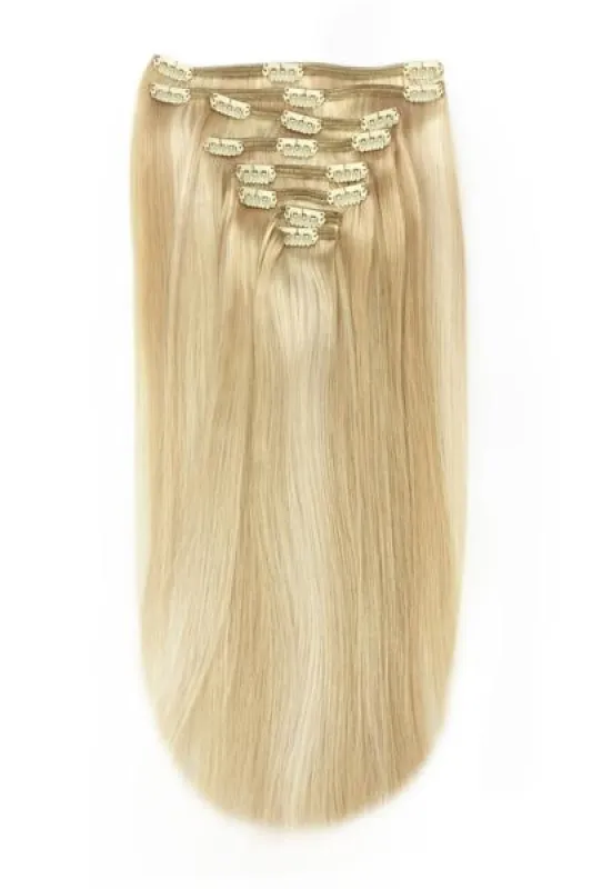 Full Head Remy Clip in Human Hair Extensions - Goldilocks (#16/613) sold by Cliphair