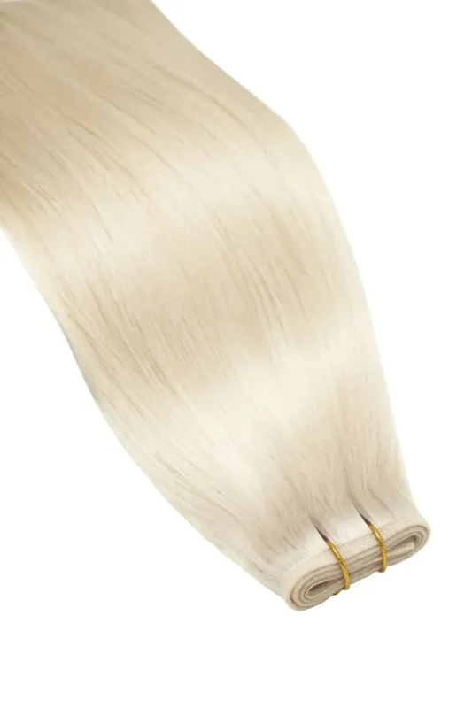 Lightest Blonde (#60) Remy Royale Flat Weft Hair Extensions sold by Cliphair