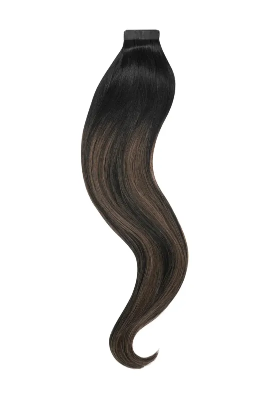 Ash Black Balayage Tape In Hair Extensions sold by Cliphair