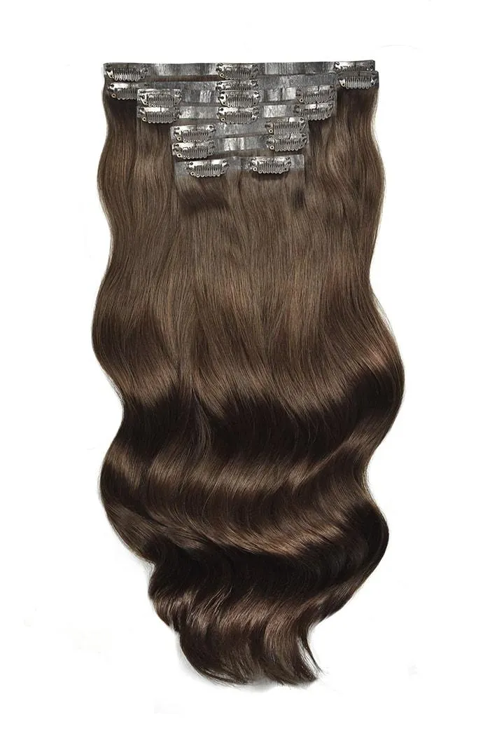 Medium Brown (#4) Double Drawn Seamless Clip In Hair Extensions sold by Cliphair product image thumbnail 2