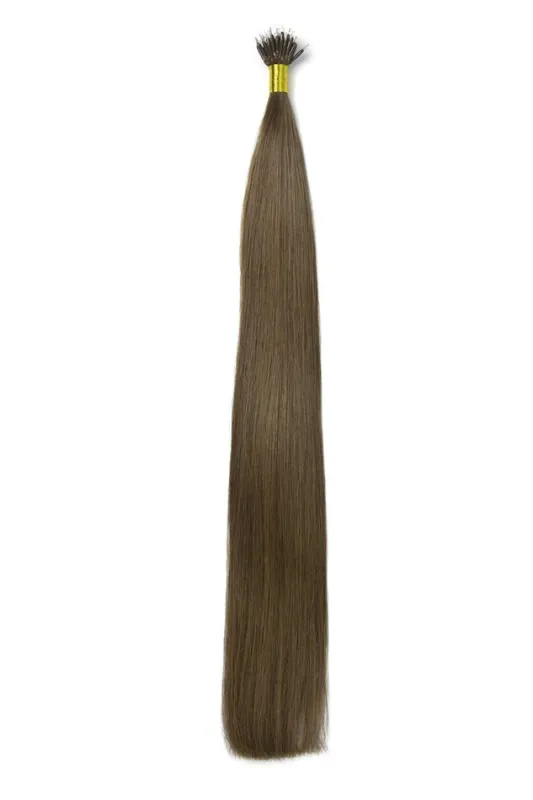 Medium Ash Brown (#8) Nano Ring Hair Extensions sold by Cliphair