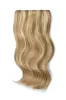 Double Wefted Full Head Remy Clip in Human Hair Extensions - Biscuit Blondey (#18/613) sold by Cliphair